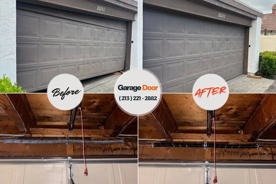Before and after: garage door repair Fortuna Foothills, AZ